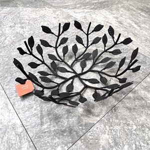 🆕 Target Wrought Iron Bronze Decorative Leaf & Twig Bowl, Mid Century Modern